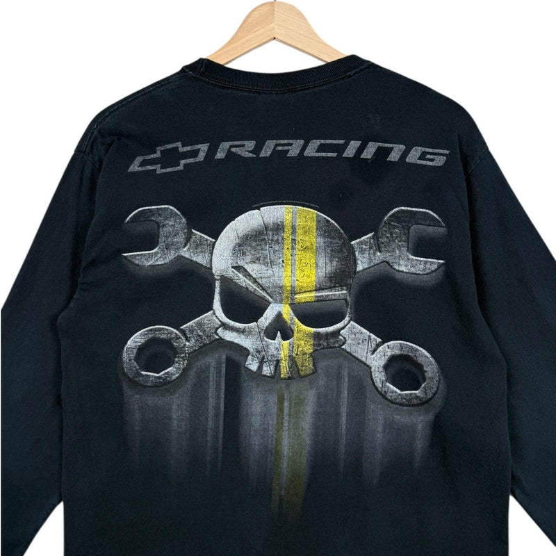 Vintage Racing Skull Wrench Graphic Long Sleeve
