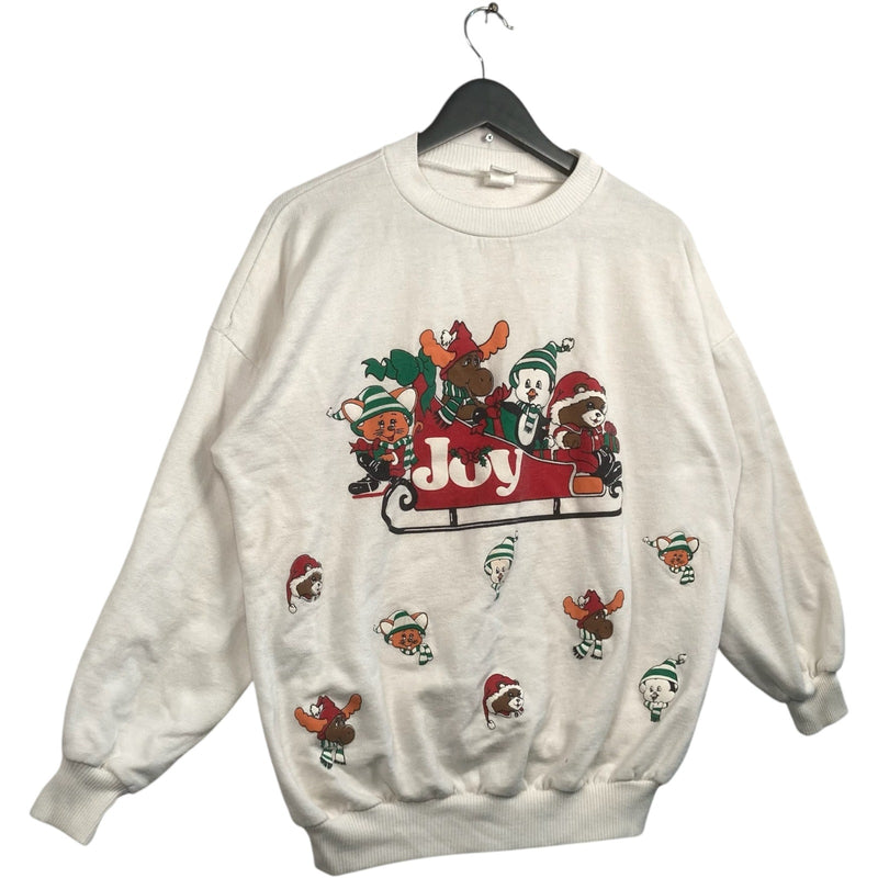 Vintage Joy To The World Christmas Animals Crewneck