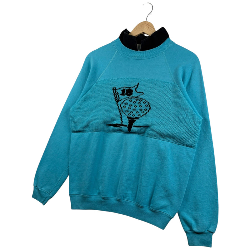 Vintage Golf Number 18 Ribbed Knit Crewneck