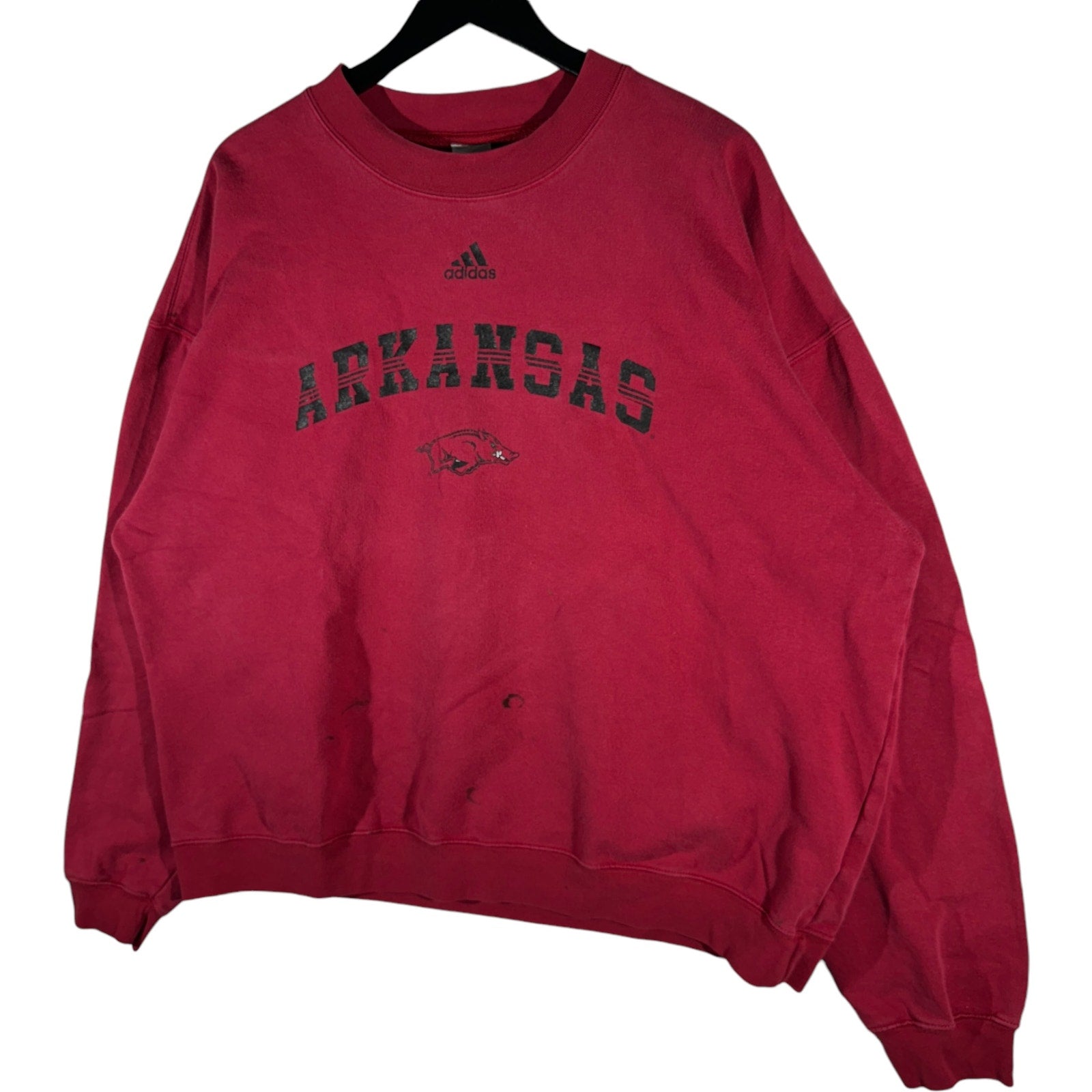 Vintage Adidas University Of Arkansas Spellout Crewneck