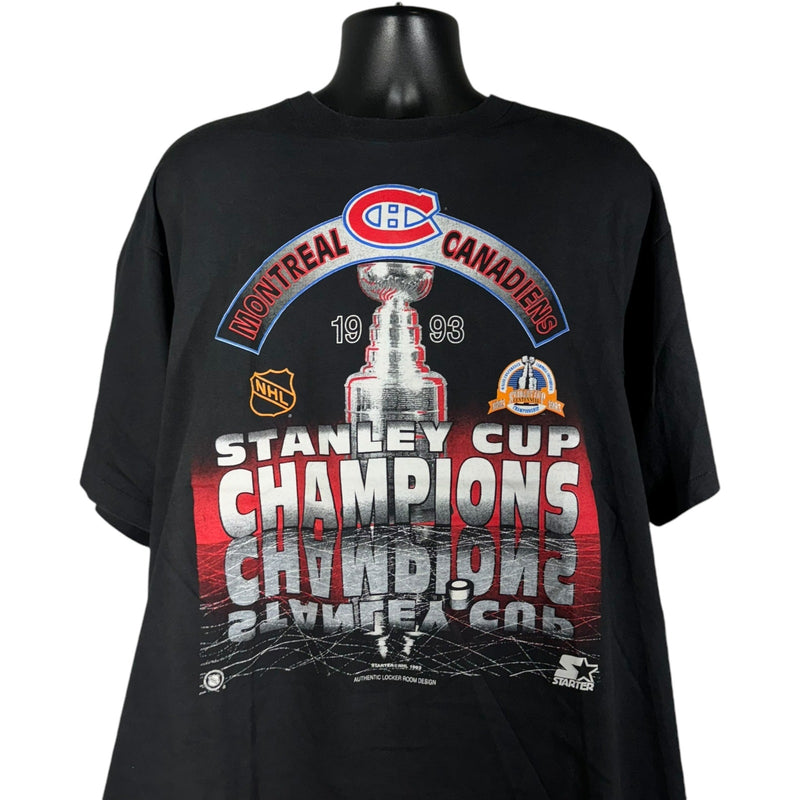 Vintage Starter Montreal Canadians Stanley Cup Champions NHL Tee 1993