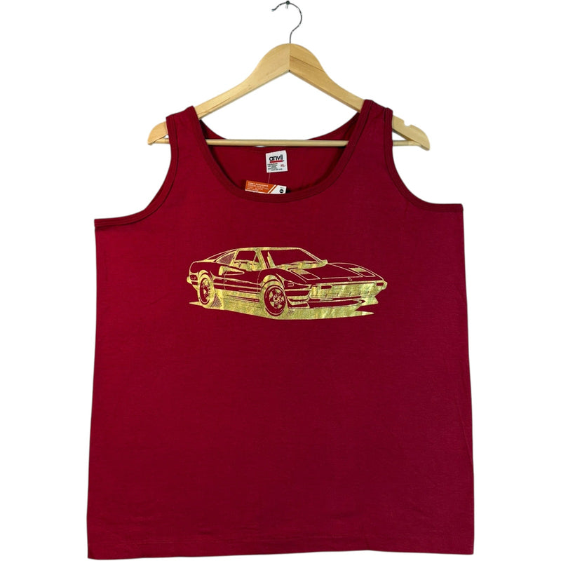 Vintage Ferrari 308/328 Illustration Tank Top 80s