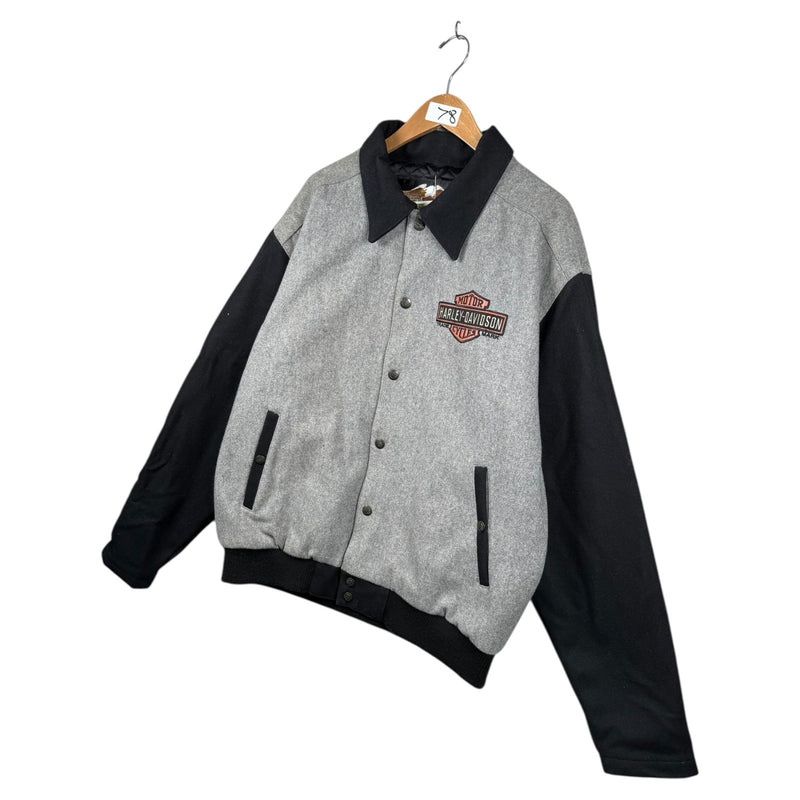 Vintage Harley Davidson Collared Button Up Jacket