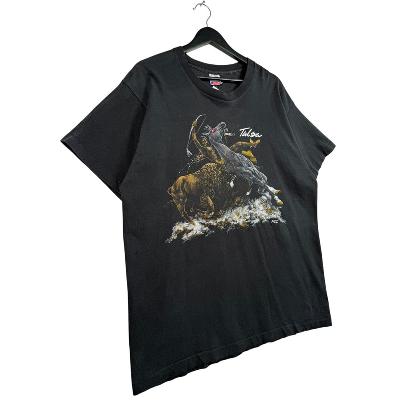 Vintage Native American Buffalo Horse Tulsa Art T-Shirt