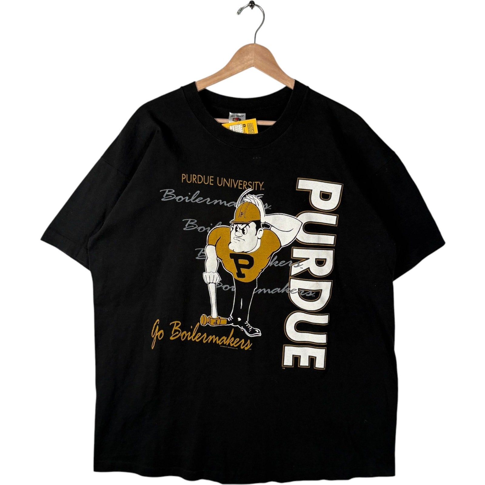 Vintage Purdue University Boilermakers Large Mascot Tee