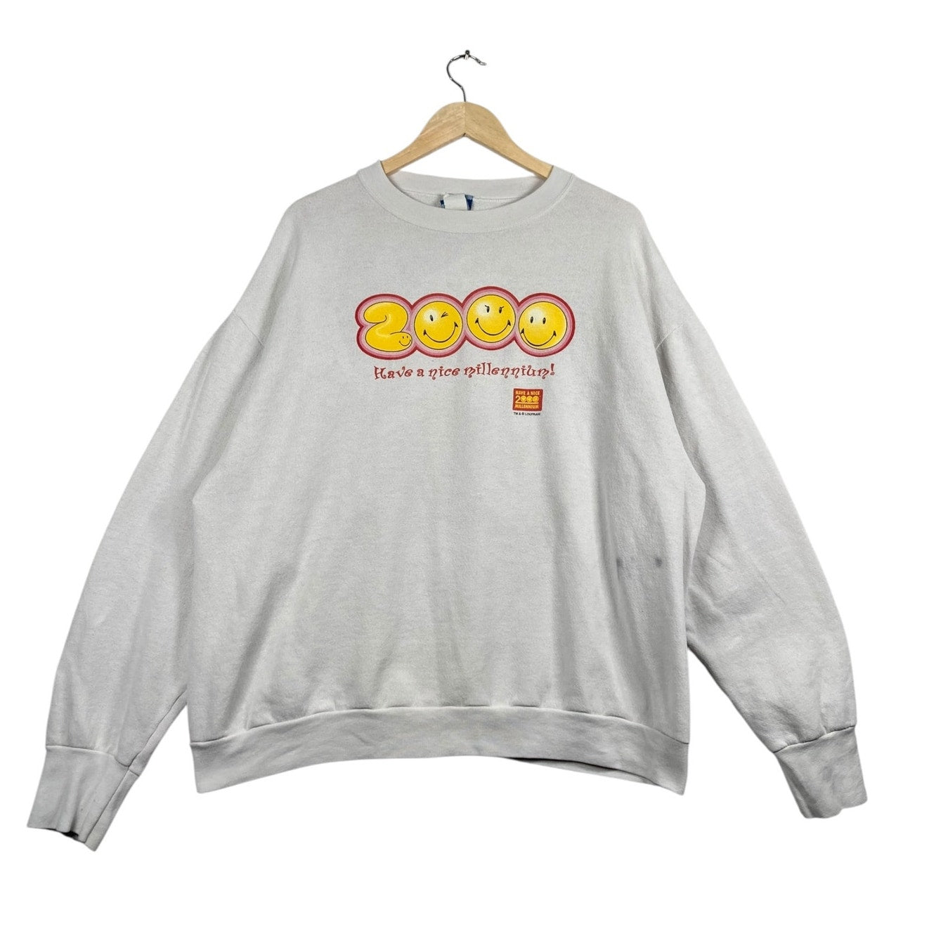 Vintage Smiley 2000 Y2K MillenniumSweatshirt