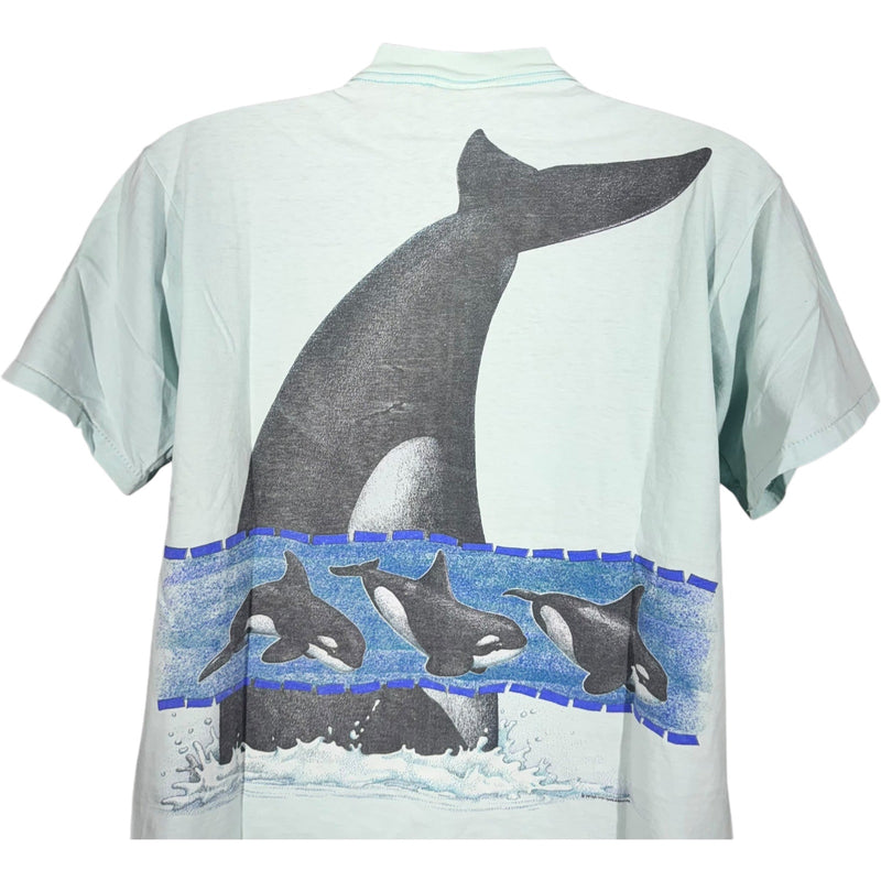 Vintage Marine World Africa Killer Whale Souvenir Nature Tee