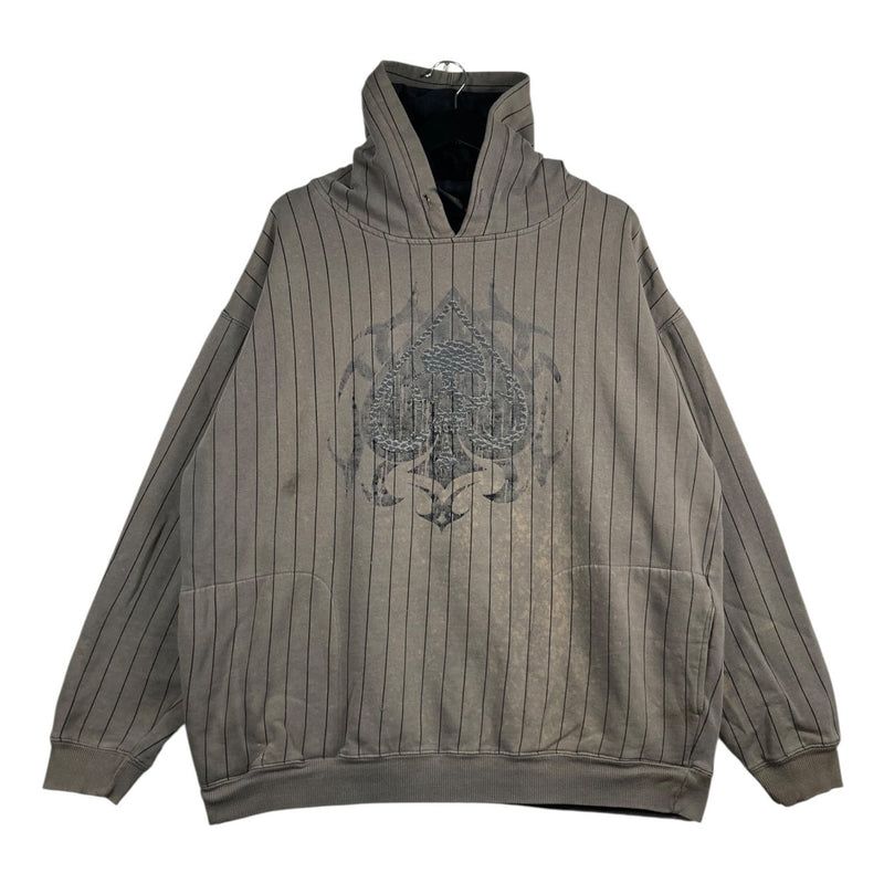 Vintage Ace of Spades Striped Graphic Hoodie