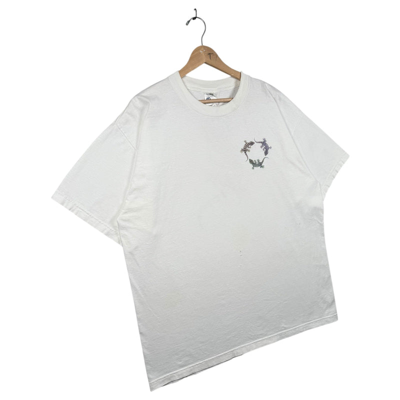 Vintage Human-i-tees Gecko Print T-Shirt