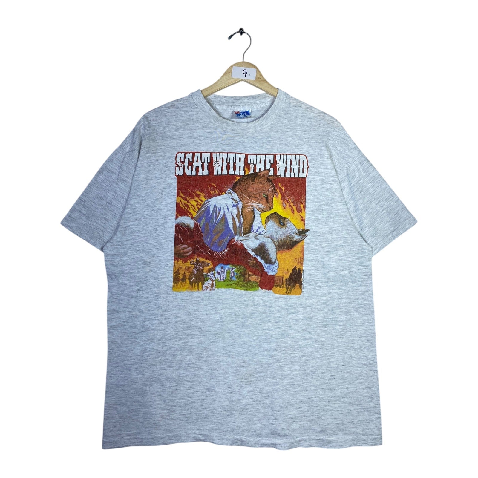 Vintage Scat With The Wind Graphic Print T-Shirt
