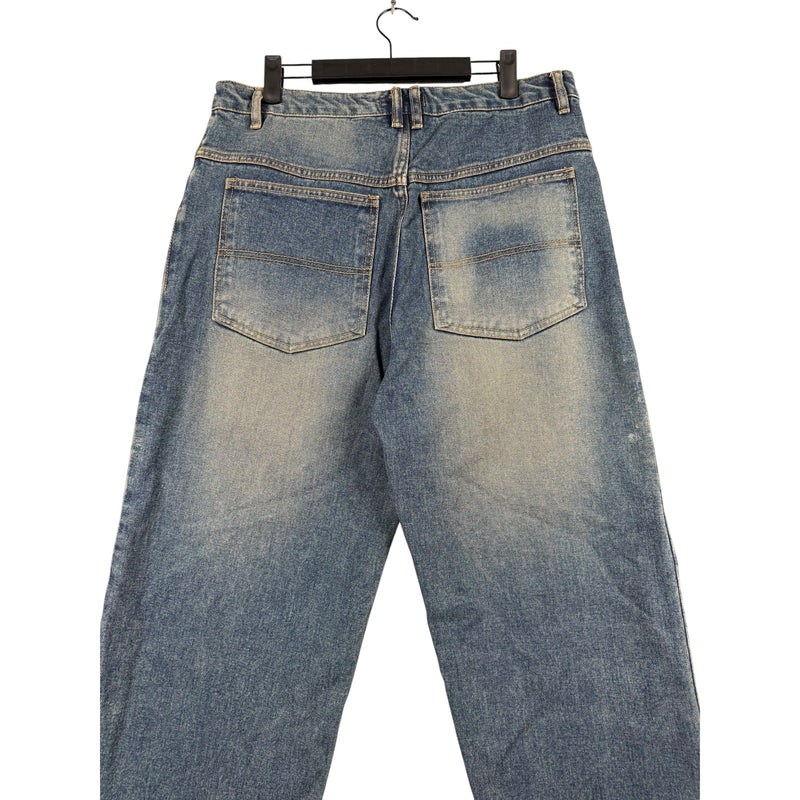 Vintage Blue Force Wide Leg Denim Jeans 34x28