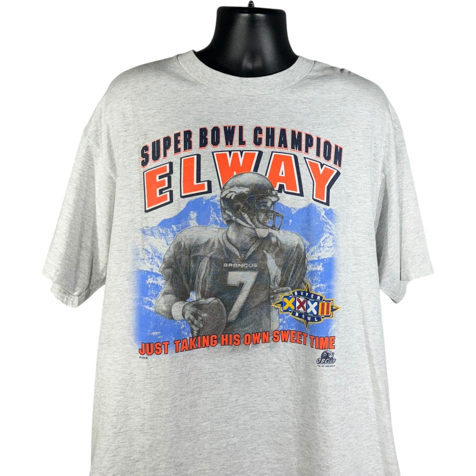 Vintage Denver Broncos John Elway Super Bowl NFL Tee