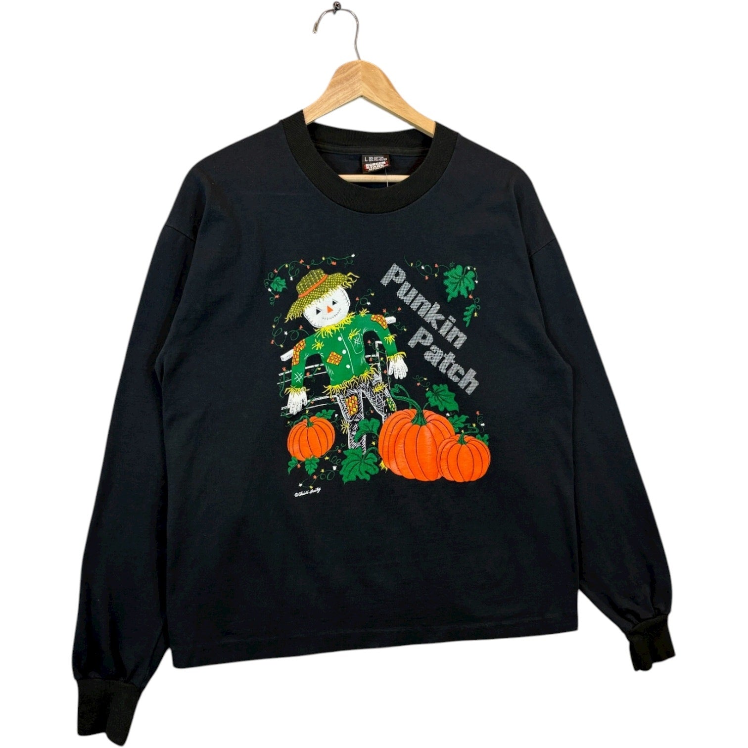 Vintage Pumpkin Patch  Scarecrow Crewneck