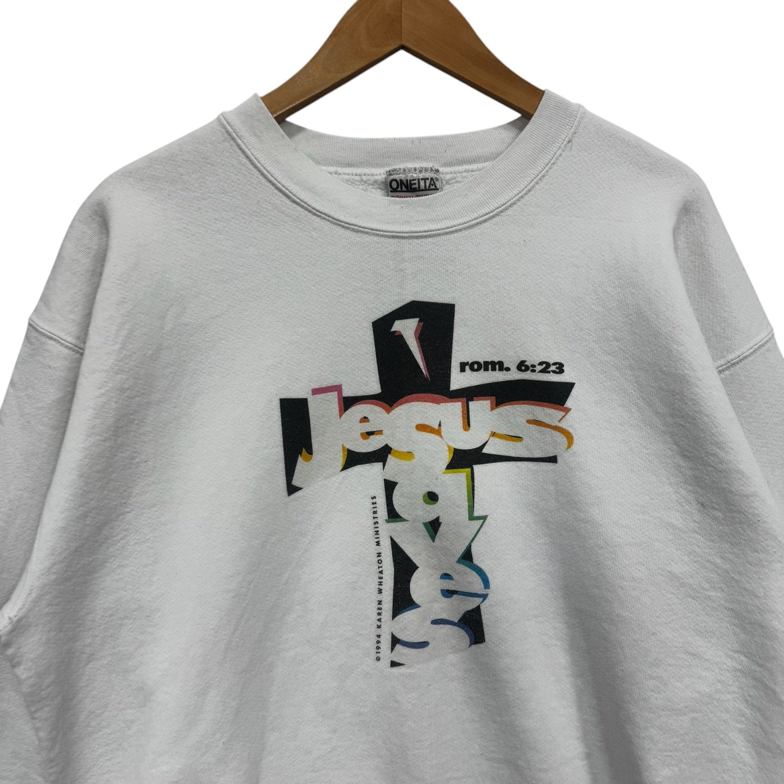 Vintage Jesus Saves Graphic Crewneck