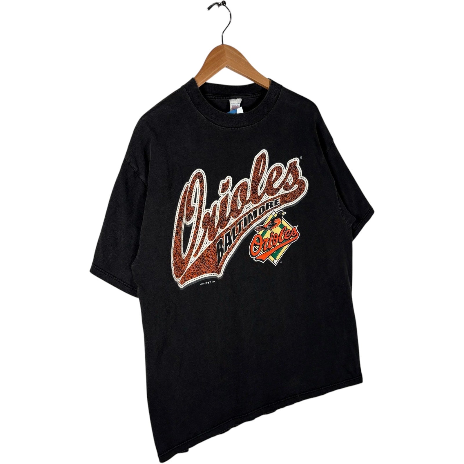 Vintage Logo 7 Baltimore Orioles Large Logo Spellout MLB Tee