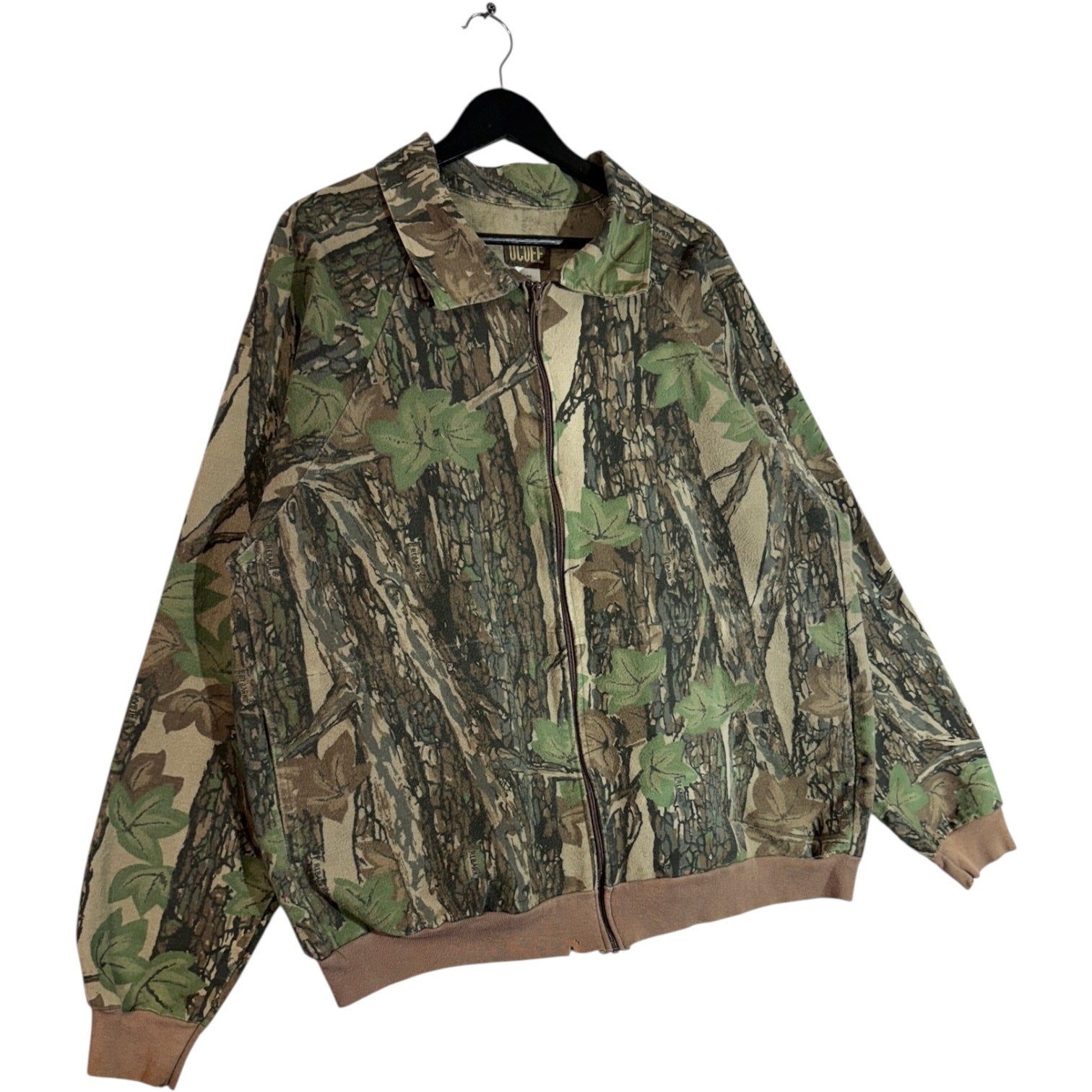 Vintage Camo Collared Zip-Up Light Jacket XL
