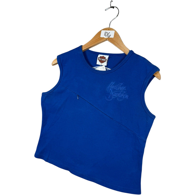 Vintage Harley Davidson Embroidered Tank Top