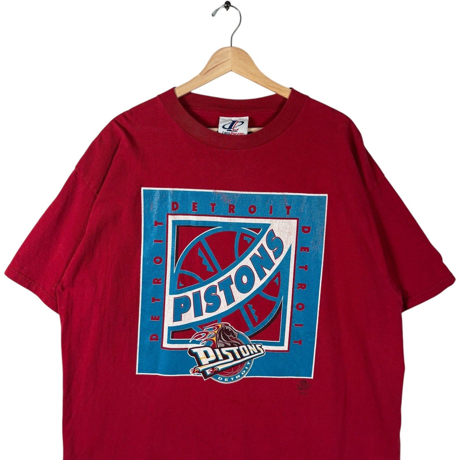 Vintage Detroit Pistons Large Chest Logo NBA Tee