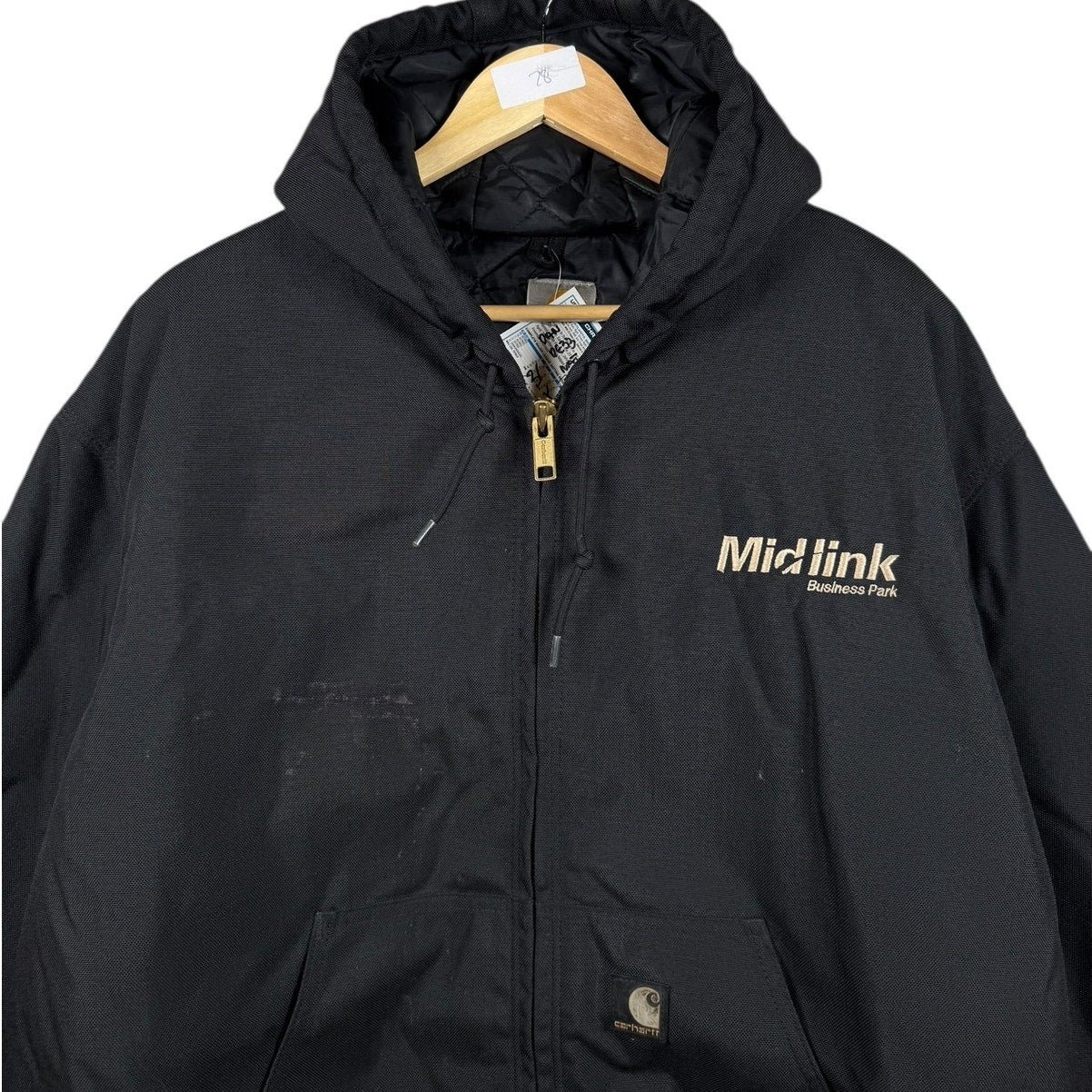 Vintage Carhartt Canvas Full Zip Hooded Workwear Jacket