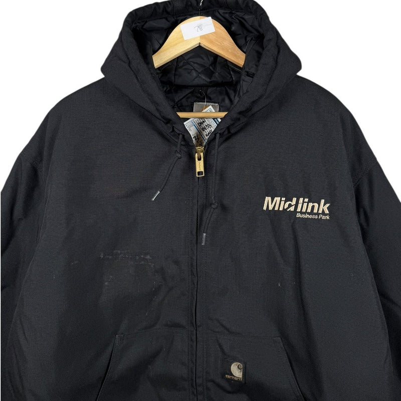 Vintage Carhartt Canvas Full Zip Hooded Workwear Jacket