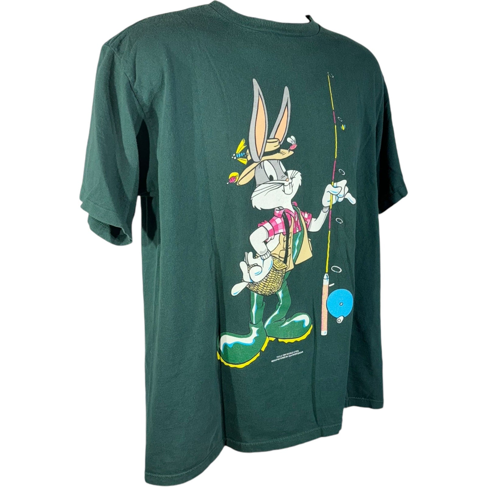 Vintage Looney Tunes Bugs Bunny and Taz Fishing Tee 90s