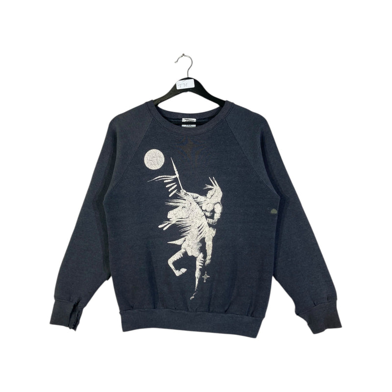 Vintage Graphic Print Pullover Long Sleeve