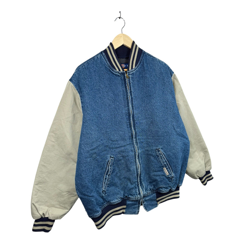 Vintage Dickies Denim Striped Bomber Jacket