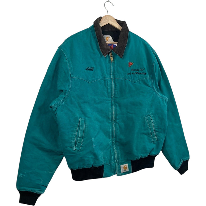 Vintage Carhartt J13 "Heating Air" Embroidered Workwear Jacket