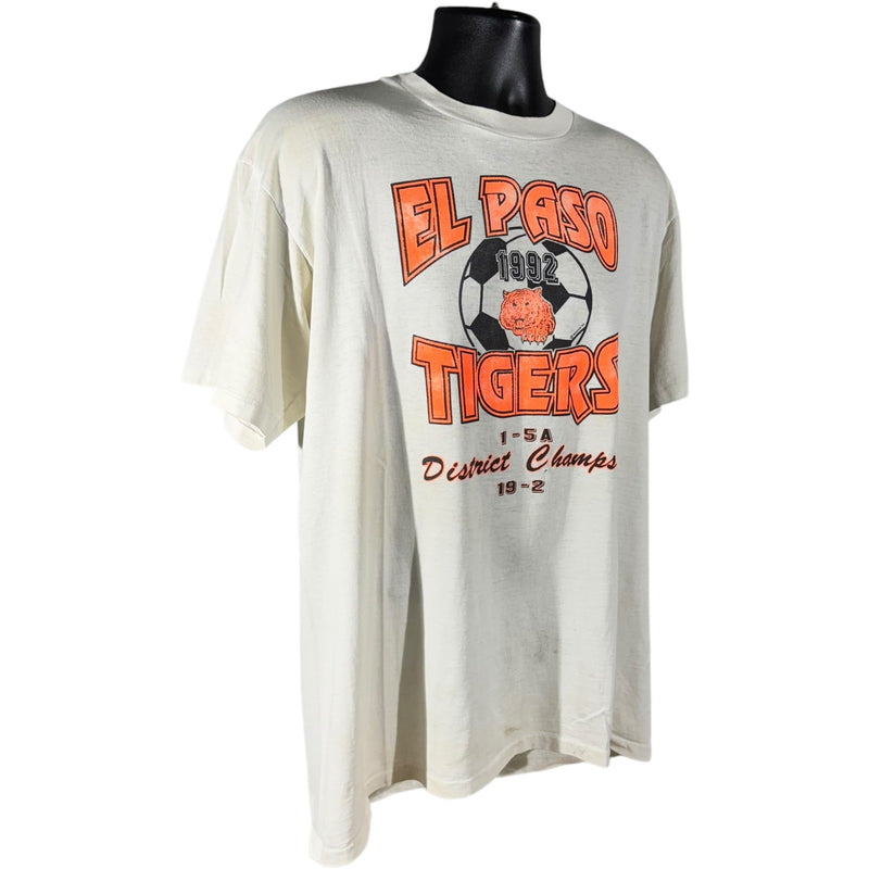 Vintage El Paso Tigers District Champs Soccer Tee 1992