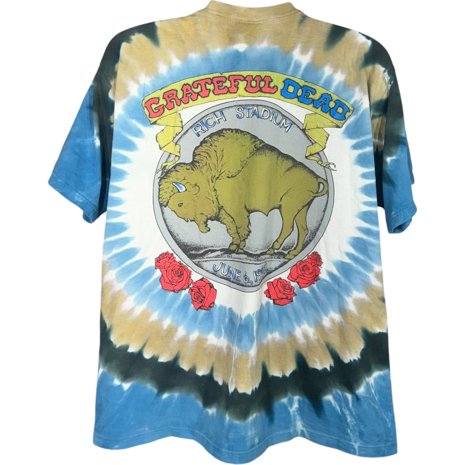 Vintage Liquid Blue Buffalo Dead Grateful Dead Tie Dye Tee