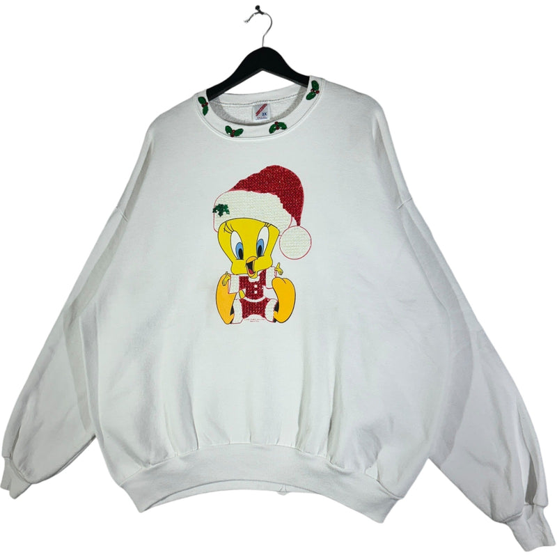 Vintage Christmas Tweety Bird Sparkly Crewneck