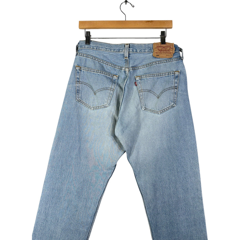 Vintage Levi's 501 Light Wash Straight Leg Jeans