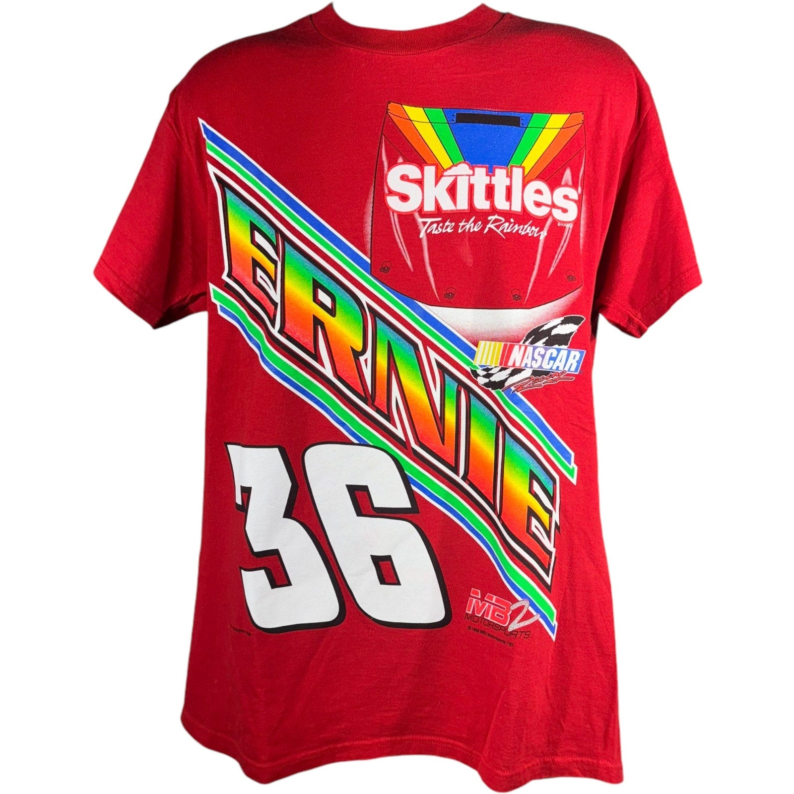 Vintage NASCAR Ernie Irvan Skittles Racing Tee