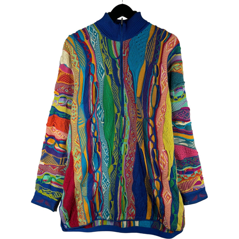 Vintage Coogi 3D Knit 1/2 Zip Sweater