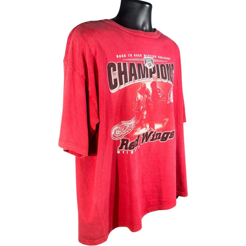 Vintage Detroit Red Wings Western Conference Champs NHL Tee 1998