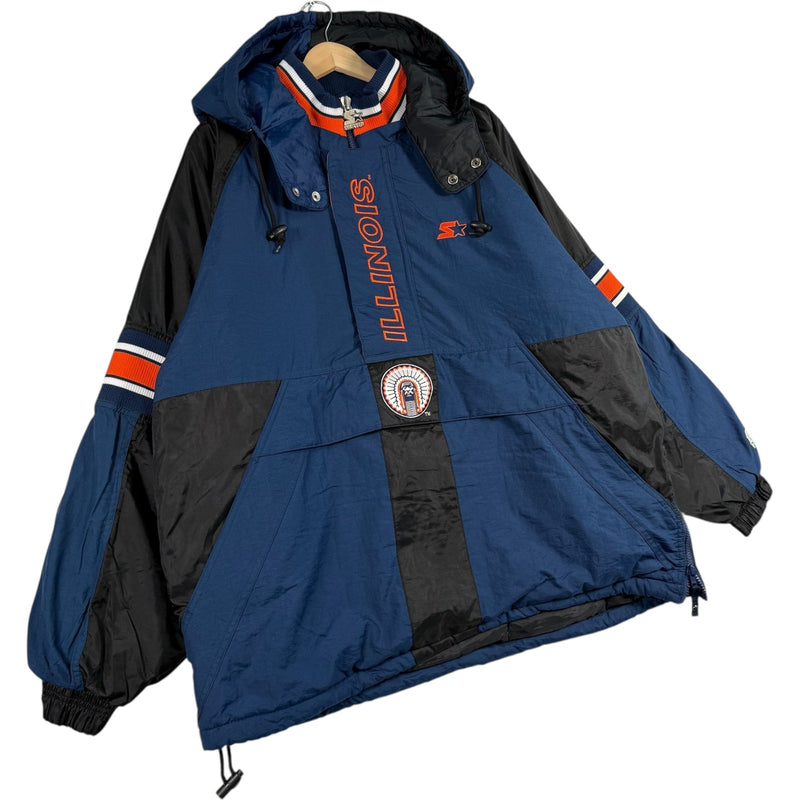 Vintage Starter University Of Illinois Puffer Jacket