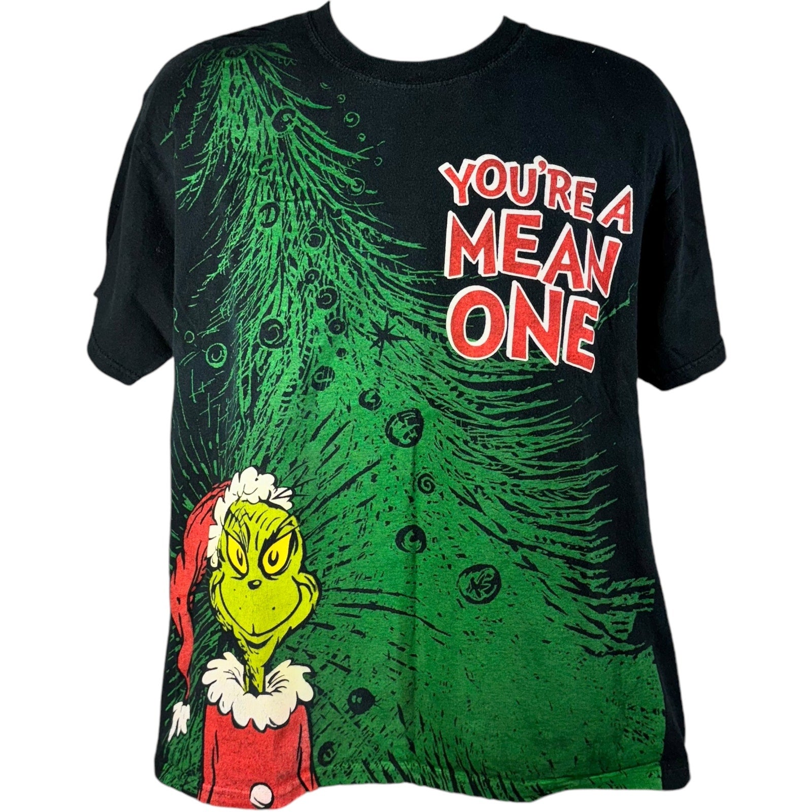 Vintage Dr. Suess Grinch "You're A Mean One" Christmas Tee