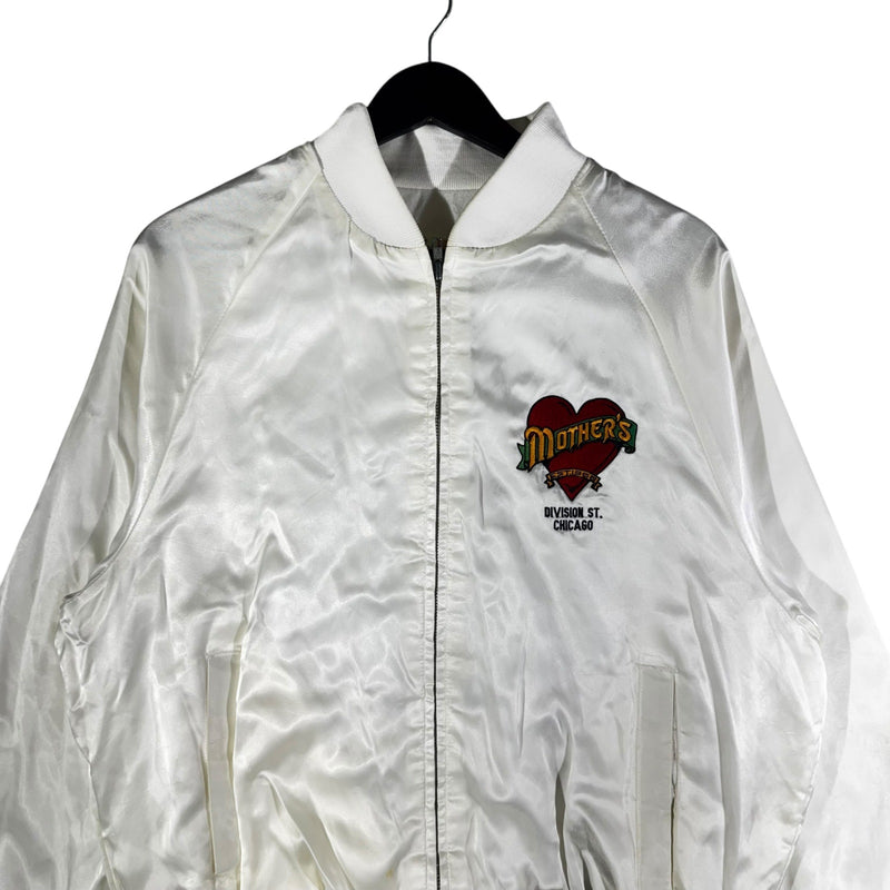 Vintage Mother's Chicago Souvenir Satin Bomber Jacket