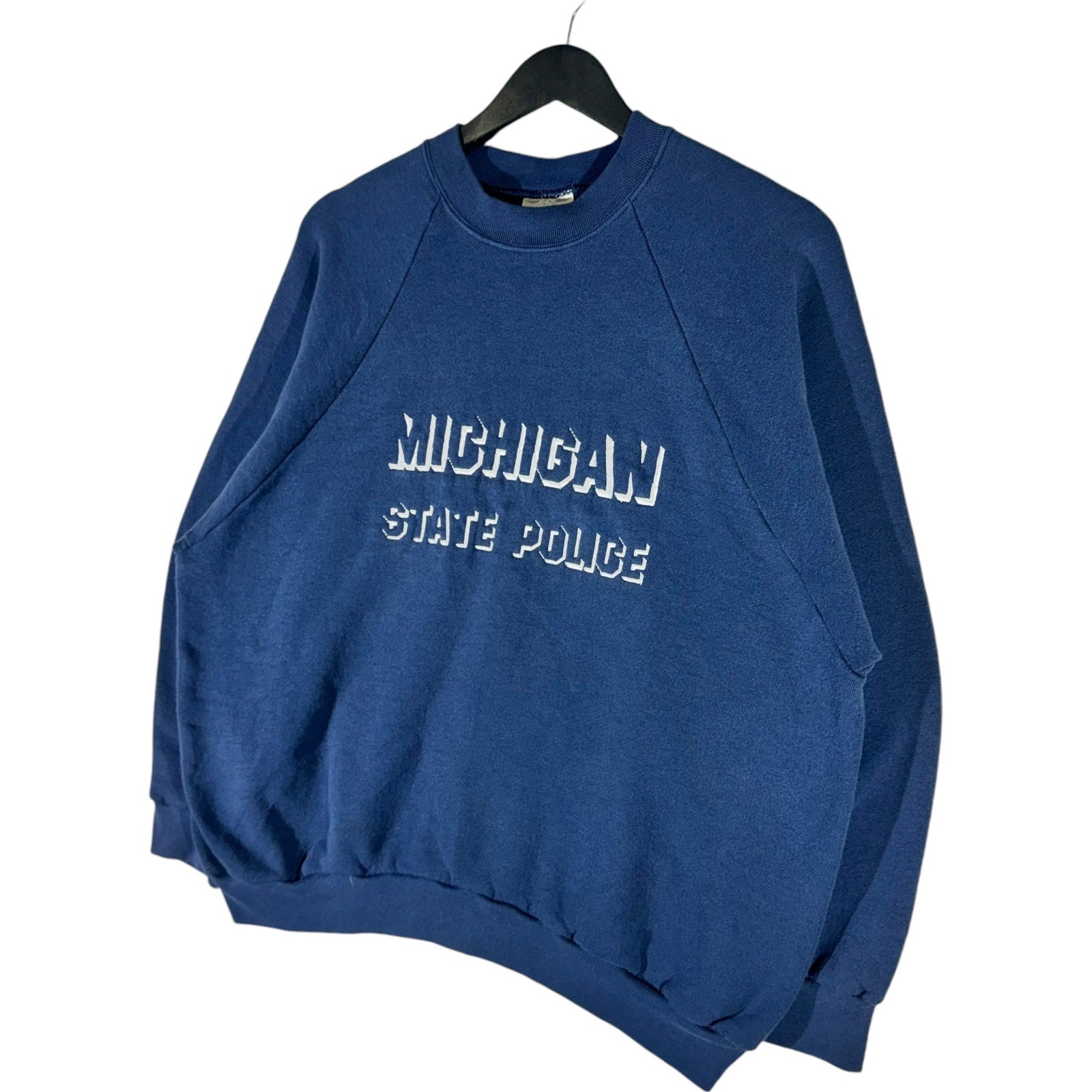 Vintage Michigan State Police Spellout Crewneck 90s