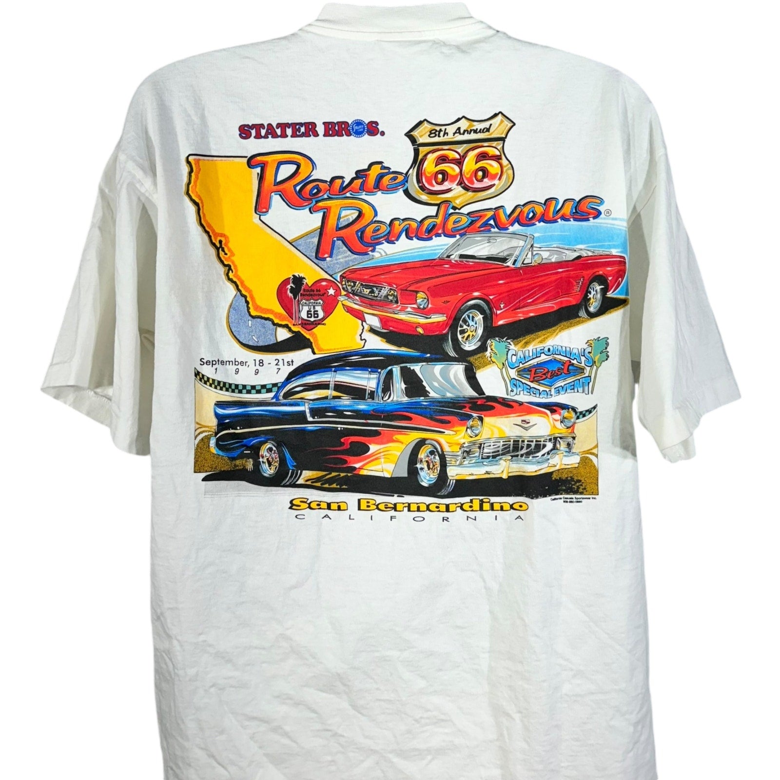 Vintage Route 66 Rendezvous Car Tee