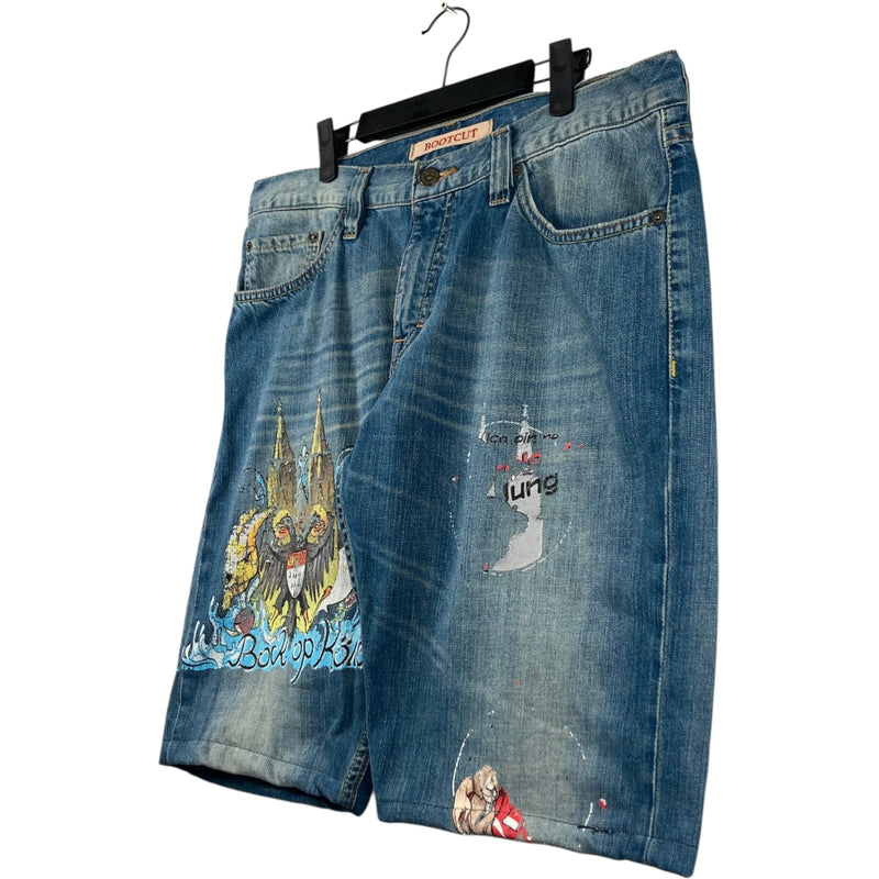 Vintage Mustang Graphic Denim Shorts 36