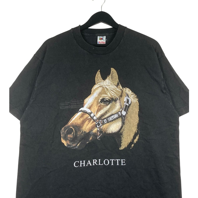Vintage Charlotte Horse Graphic T-Shirt