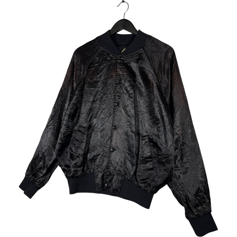 Vintage Hollywood Satin Bomber Jacket