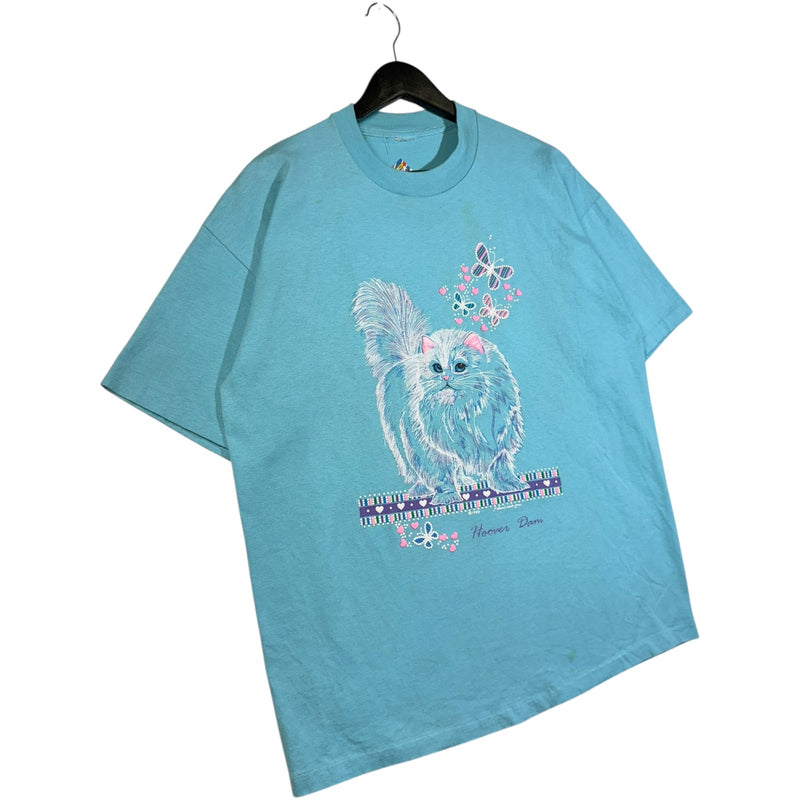 Vintage Hoover Dam Persian Cat Graphic T-Shirt