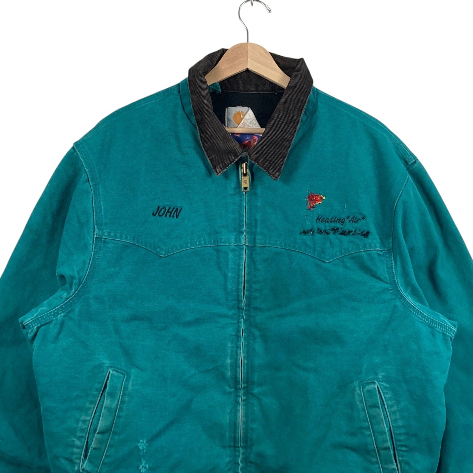 Vintage Carhartt J13 "Heating Air" Embroidered Workwear Jacket