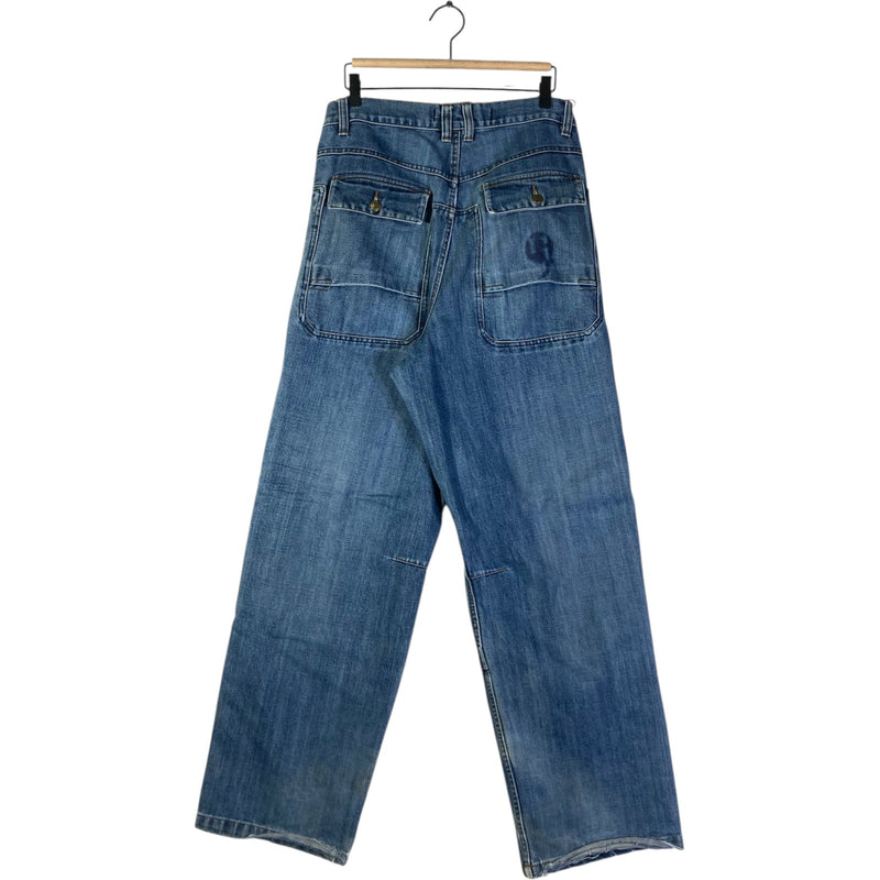 Vintage Spot Straight Leg Utility Denim Jeans Medium