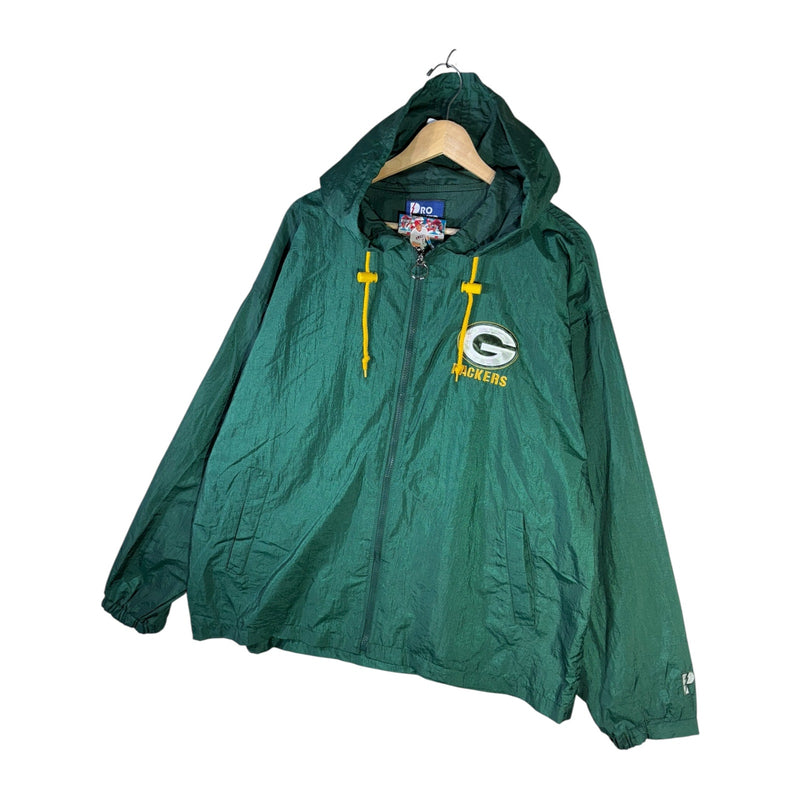 Vintage Green Bay Packers NFL Hooded Windbreaker