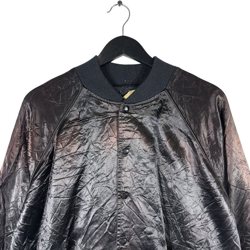 Vintage Hollywood Satin Bomber Jacket