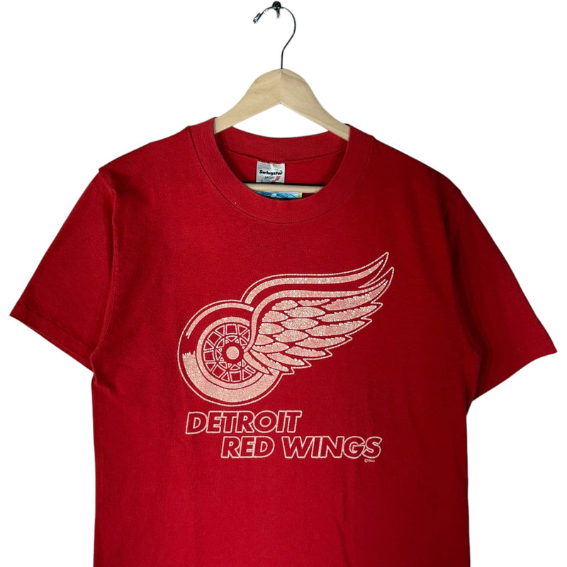 Vintage Detroit Red Wings Spellout Logo NHL Tee