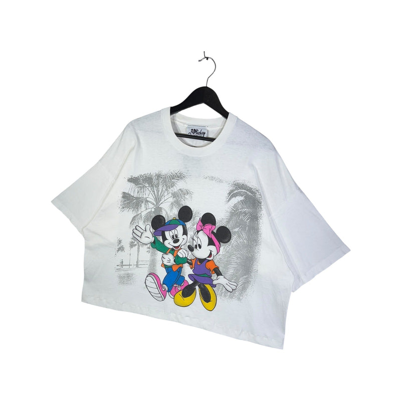 Vintage Disney Mickey & Minnie Cropped T-Shirt